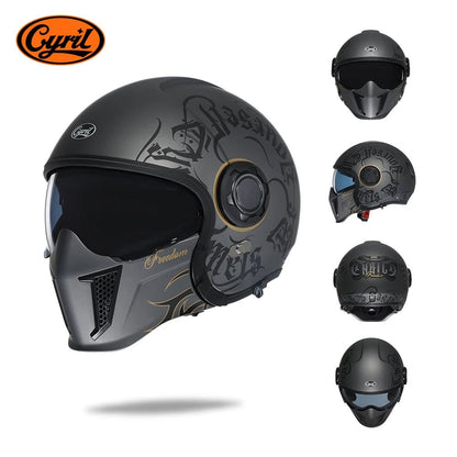 🏍️💥 Casque Moto CYRIL – Full Face & Open Face, Homologué ECE DOT, Casque Modular avec Double Visor - GoDiscount