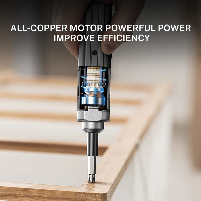 ⚡🔧 Tournevis Électrique Sans Fil – Rechargeable USB | Kit de Réparation Maison avec LED