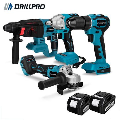 1️⃣ ⚡🛠️ Drillpro Power Set 800N.m – Clé à Chocs + Marteau Perforateur 13mm Compatible Makita 18V - GoDiscount