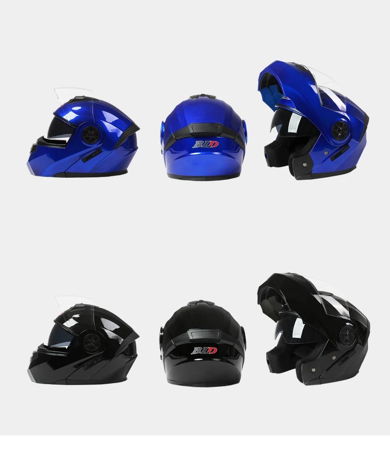 🏍️✨ Casque Moto Modulaire à Lentilles Doubles – Flip Up, Full Face | Motocross Racing Pour Hommes & Femmes - GoDiscount