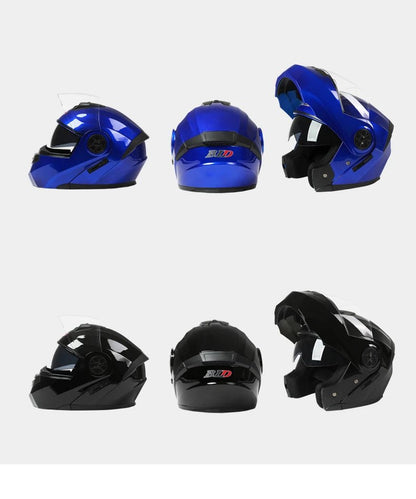 🏍️✨ Casque Moto Modulaire à Lentilles Doubles – Flip Up, Full Face | Motocross Racing Pour Hommes & Femmes - GoDiscount