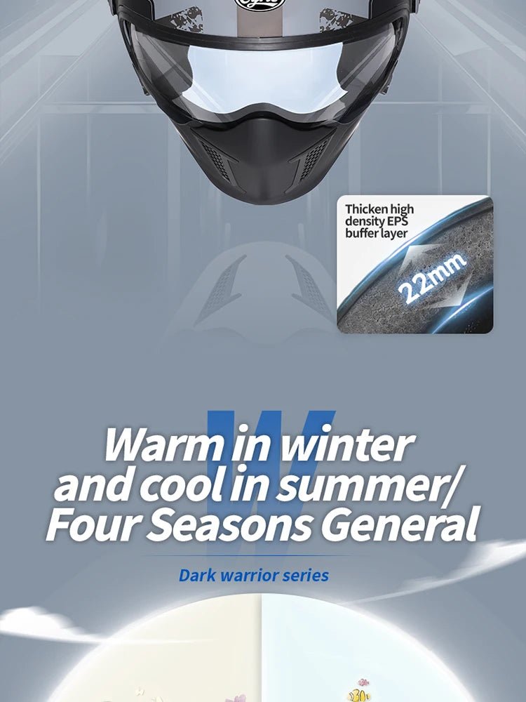 🏍️💥 Casque Moto CYRIL – Full Face & Open Face, Homologué ECE DOT, Casque Modular avec Double Visor - GoDiscount