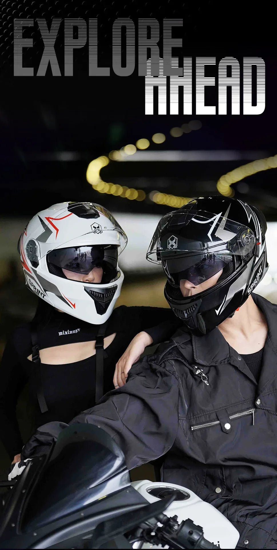 Casque Moto Modulaire Personnalisé – Double Lentille, Casque Intégral pour Homme et Femme, Motocross Racing - GoDiscount