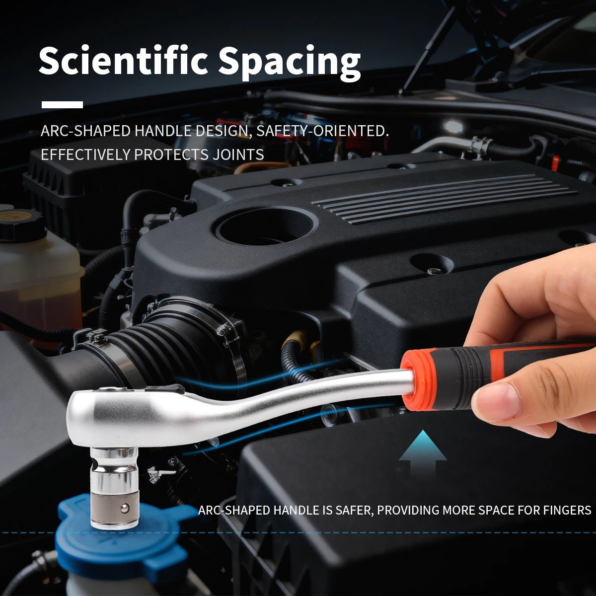 ⚙️💪 Cliquet Finition Givrée – 72 Dents Haute Précision • Double Sens • 3 Tailles Incluses - GoDiscount