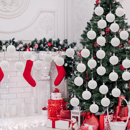 6cm Wine Red Velvet Christmas Balls for Xmas Tree Flocked Xmas Ball Hanging Pendents Navidad Festival Party Home Decor Supplies - GoDiscount