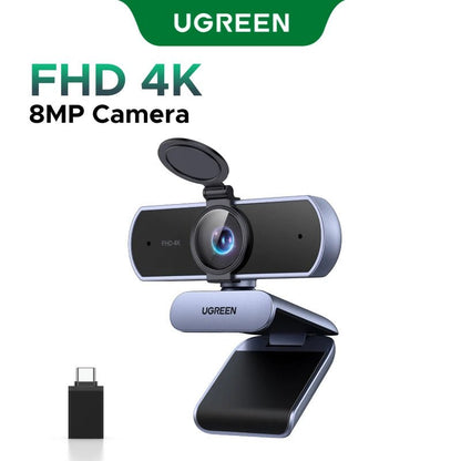 Webcam UGREEN 4K 8MP – Autofocus PDAF, Micro AI Anti-Bruit, Full HD 1080P, Idéale pour Zoom, Teams - GoDiscount