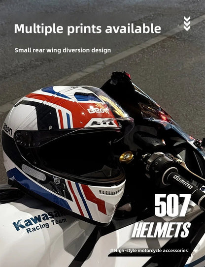 💨🛡️ Casque Moto Beon - 507 – Casque Full Face Racing, Certifié DOT/ECE | Pour Toute Saison - GoDiscount