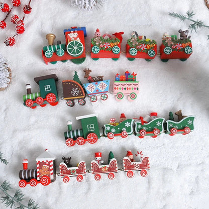 Christmas Decorations 2025 Christmas Wooden Train Xmas Tree Ornament Navidad Noel Home Decor New Year's Eve Decorations Kid Gift - GoDiscount