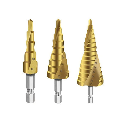 1️⃣ Forets Étagés HSS Titane – Perçage Ultra - Précis Bois & Métal (4–12 / 4–20 / 4–32 mm) - GoDiscount