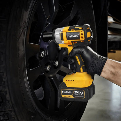 MELLWIN 800W Brushless Electric Wrench Set 3 - IN - 1 Cordless Electirc Drill/Screwdriver/Impact Wrench For Makita 18V Battery Pin - GoDiscount