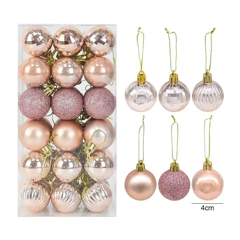 1box Christmas Balls Christmas Tree Ornaments Ball Xmas Hanging Tree Pendants Home Party Decor 2026 New Year Gift Noel Navidad - GoDiscount