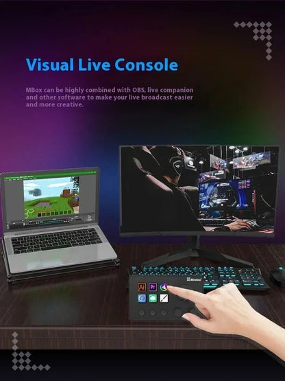 Mirabox N3 Streamdeck Keypad Screen Knob Customization Macro Mini Keyboard Visual Desktop Console For Desktop Computer Gifts - GoDiscount
