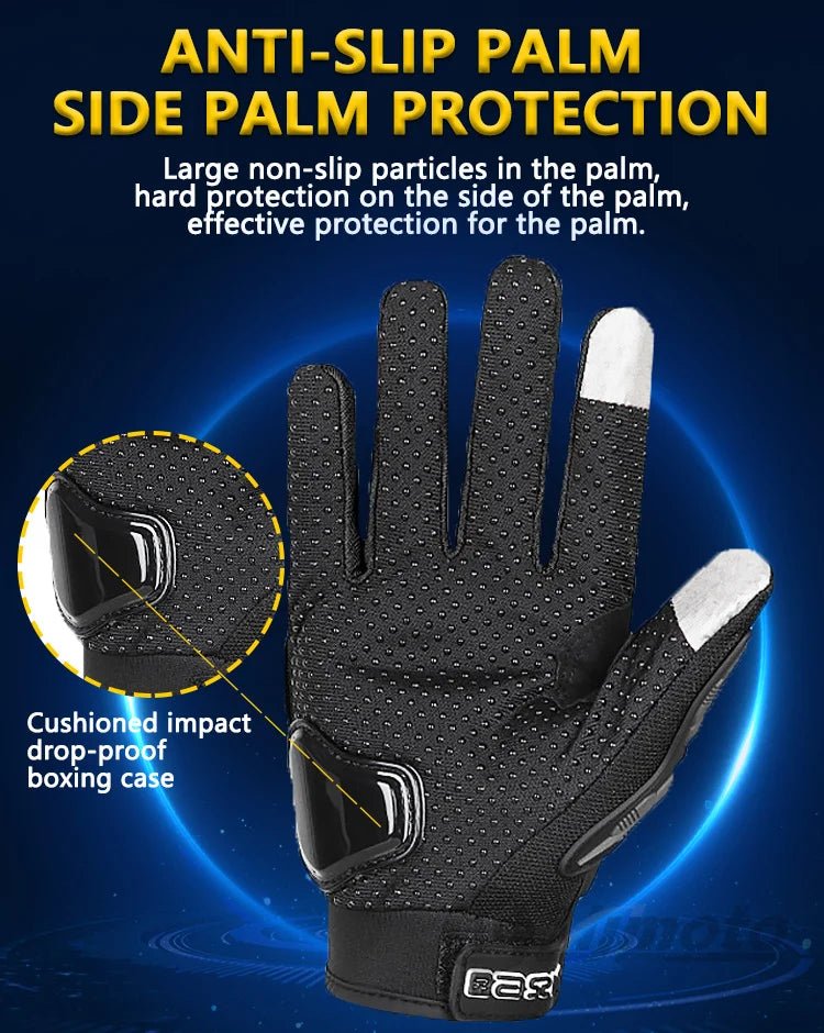 🌞💥 Gants Moto Plein Doigts – Respirants, Résistants et Antidérapants | Gants de Course avec Écran Tactile - GoDiscount