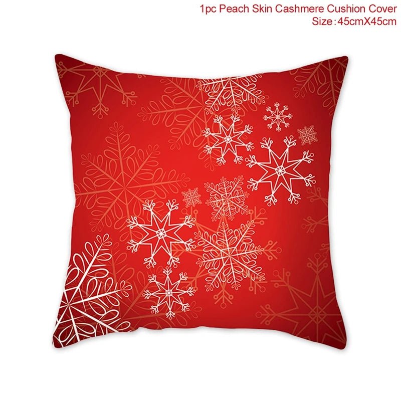 Christmas Cushion Cover Decoration Home Santa Decorations Gift Navidad Happy New Year 2022 - GoDiscount