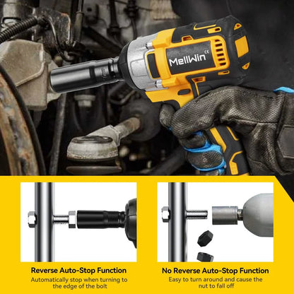 MELLWIN 800W Brushless Electric Wrench Set 3 - IN - 1 Cordless Electirc Drill/Screwdriver/Impact Wrench For Makita 18V Battery Pin - GoDiscount