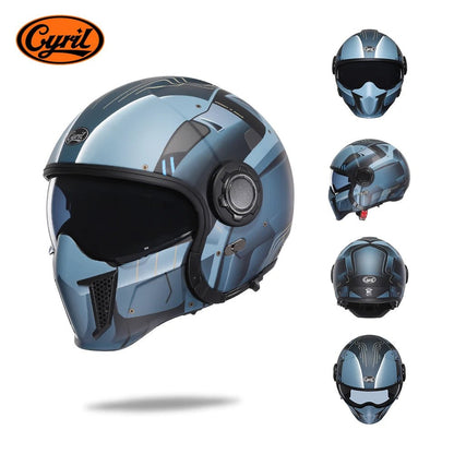 🏍️💥 Casque Moto CYRIL – Full Face & Open Face, Homologué ECE DOT, Casque Modular avec Double Visor - GoDiscount
