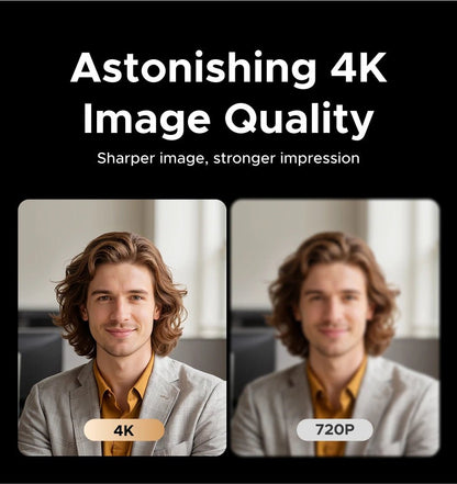 Webcam UGREEN 4K 8MP – Autofocus PDAF, Micro AI Anti-Bruit, Full HD 1080P, Idéale pour Zoom, Teams - GoDiscount