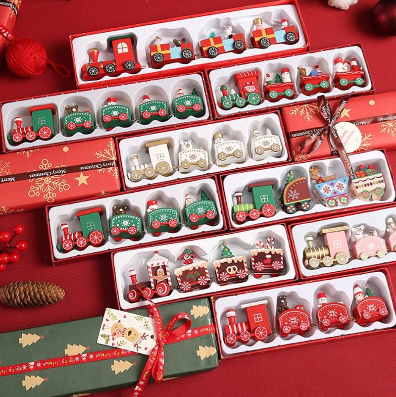 Christmas Decorations 2025 Christmas Wooden Train Xmas Tree Ornament Navidad Noel Home Decor New Year's Eve Decorations Kid Gift - GoDiscount