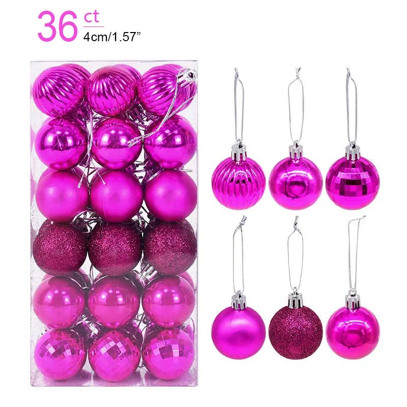 1box Christmas Balls Christmas Tree Ornaments Ball Xmas Hanging Tree Pendants Home Party Decor 2026 New Year Gift Noel Navidad - GoDiscount