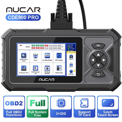 MUCAR CDE900/CDE900 PRO OBD2 Auto Diagnostic Tool car Scanner Tools full system 28 reset Code Reader Scan Tool 2+32G WIFI Update - GoDiscount