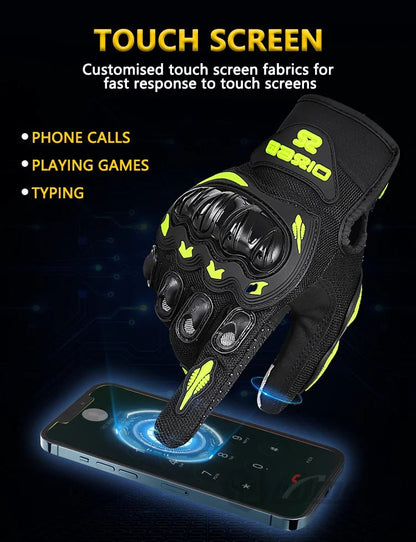 🌞💥 Gants Moto Plein Doigts – Respirants, Résistants et Antidérapants | Gants de Course avec Écran Tactile - GoDiscount