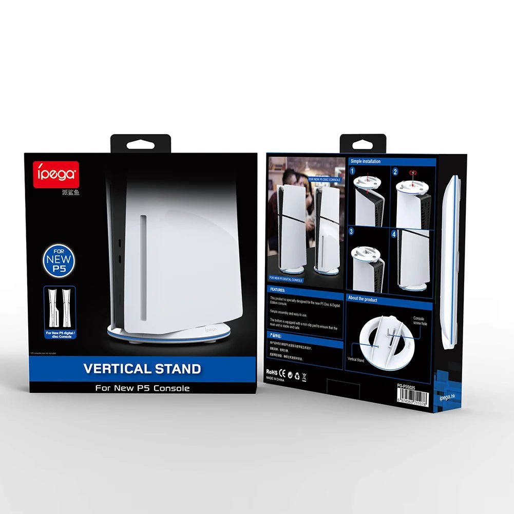 RGB Vertical Stand Gaming Base Stable Console Bracket for PS5 Slim Console for PS5 Slim Disc/Digital Version Game Accessories - GoDiscount