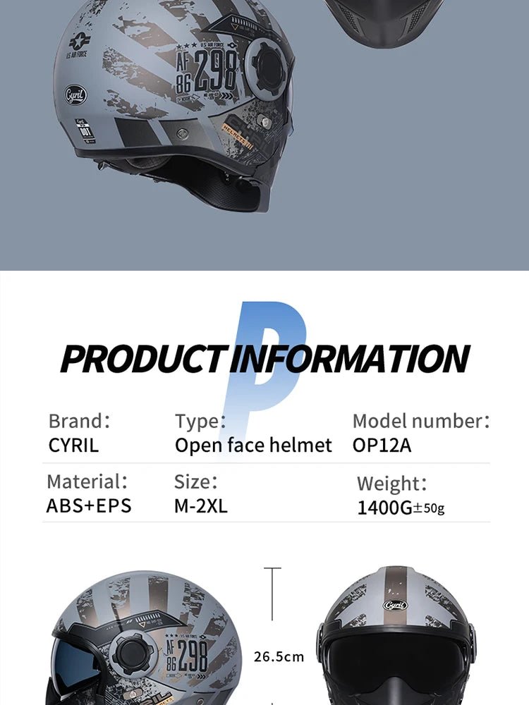 🏍️💥 Casque Moto CYRIL – Full Face & Open Face, Homologué ECE DOT, Casque Modular avec Double Visor - GoDiscount