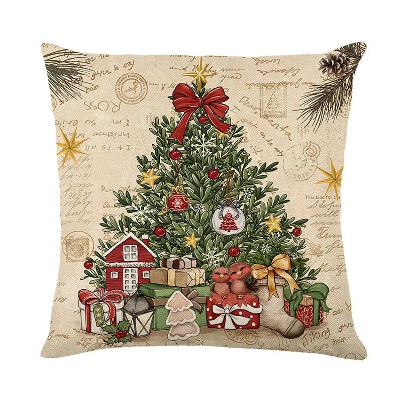 45cm Christmas Decorations Christmas Cushion Cover Pillowcase 2024 for Home Ornament Xmas New Year Christmas Decor 2025 home - GoDiscount