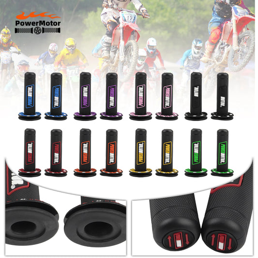 🎯⚡ Poignées Powermotor – Protection Guidon en Caoutchouc Gel, 7/8" 22mm, 24mm pour Motocross & Dirt Bike - GoDiscount