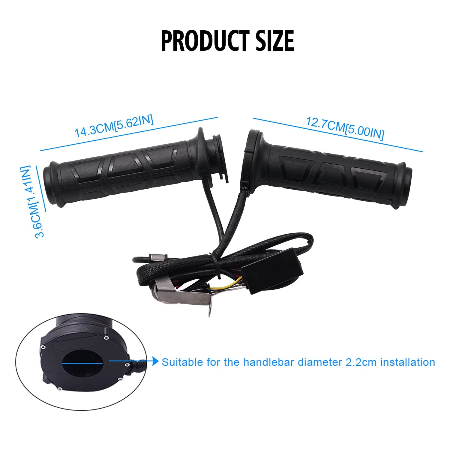 🔥 Poignées Chauffantes Moto 22mm – Chauffage Réglable, Confort Hiver pour Scooter & Moto 🔥⚡ - GoDiscount