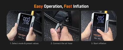 "WOLFBOX 3000A Jump Starter avec Compresseur d'Air, 16000mAh & 160PSI, Démarreur de Batterie Portable Voiture avec Charge Rapide 65W" - GoDiscount