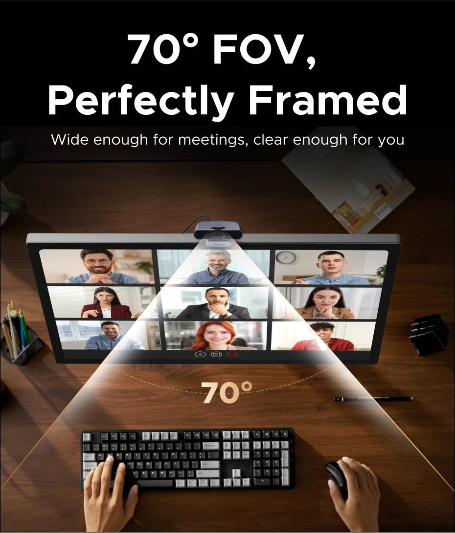 Webcam UGREEN 4K 8MP – Autofocus PDAF, Micro AI Anti-Bruit, Full HD 1080P, Idéale pour Zoom, Teams - GoDiscount