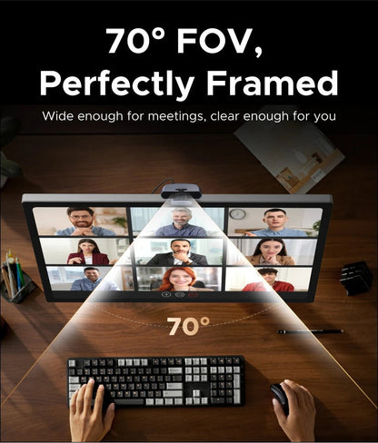 Webcam UGREEN 4K 8MP – Autofocus PDAF, Micro AI Anti-Bruit, Full HD 1080P, Idéale pour Zoom, Teams - GoDiscount