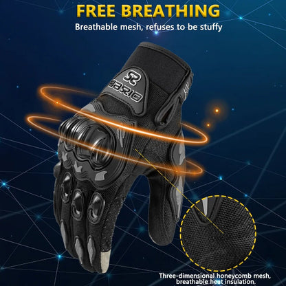 🌞💥 Gants Moto Plein Doigts – Respirants, Résistants et Antidérapants | Gants de Course avec Écran Tactile - GoDiscount