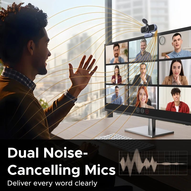 Webcam UGREEN 4K 8MP – Autofocus PDAF, Micro AI Anti-Bruit, Full HD 1080P, Idéale pour Zoom, Teams - GoDiscount