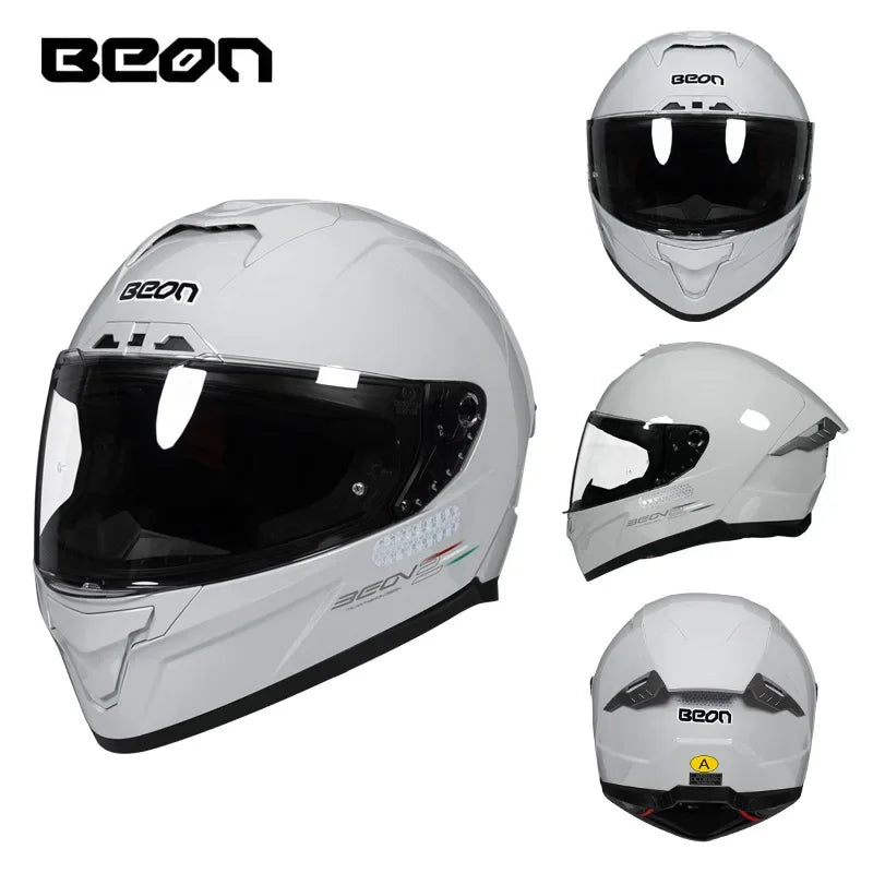 💨🛡️ Casque Moto Beon - 507 – Casque Full Face Racing, Certifié DOT/ECE | Pour Toute Saison - GoDiscount