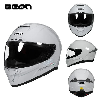 💨🛡️ Casque Moto Beon - 507 – Casque Full Face Racing, Certifié DOT/ECE | Pour Toute Saison - GoDiscount