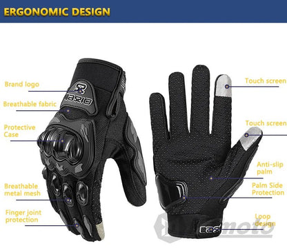 🌞💥 Gants Moto Plein Doigts – Respirants, Résistants et Antidérapants | Gants de Course avec Écran Tactile - GoDiscount
