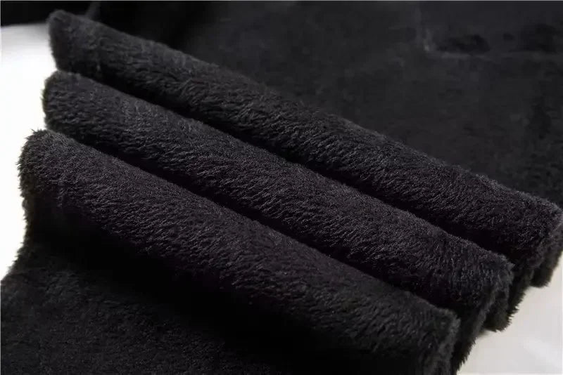 Jeans Femme Taille Haute – Pantalon Crayon Amincissant, Hiver 2023, Pantalon Imitation Jean en Cachemire, Épais et Chaleureux - GoDiscount