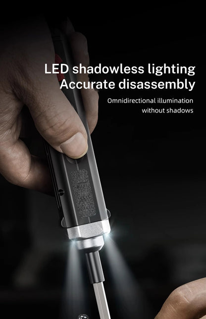 ⚡🔧 Tournevis Électrique Sans Fil – Rechargeable USB | Kit de Réparation Maison avec LED - GoDiscount