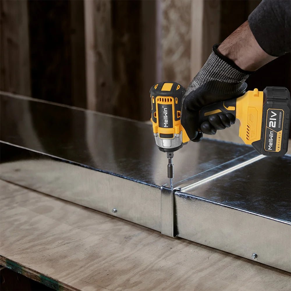 MELLWIN 800W Brushless Electric Wrench Set 3 - IN - 1 Cordless Electirc Drill/Screwdriver/Impact Wrench For Makita 18V Battery Pin - GoDiscount