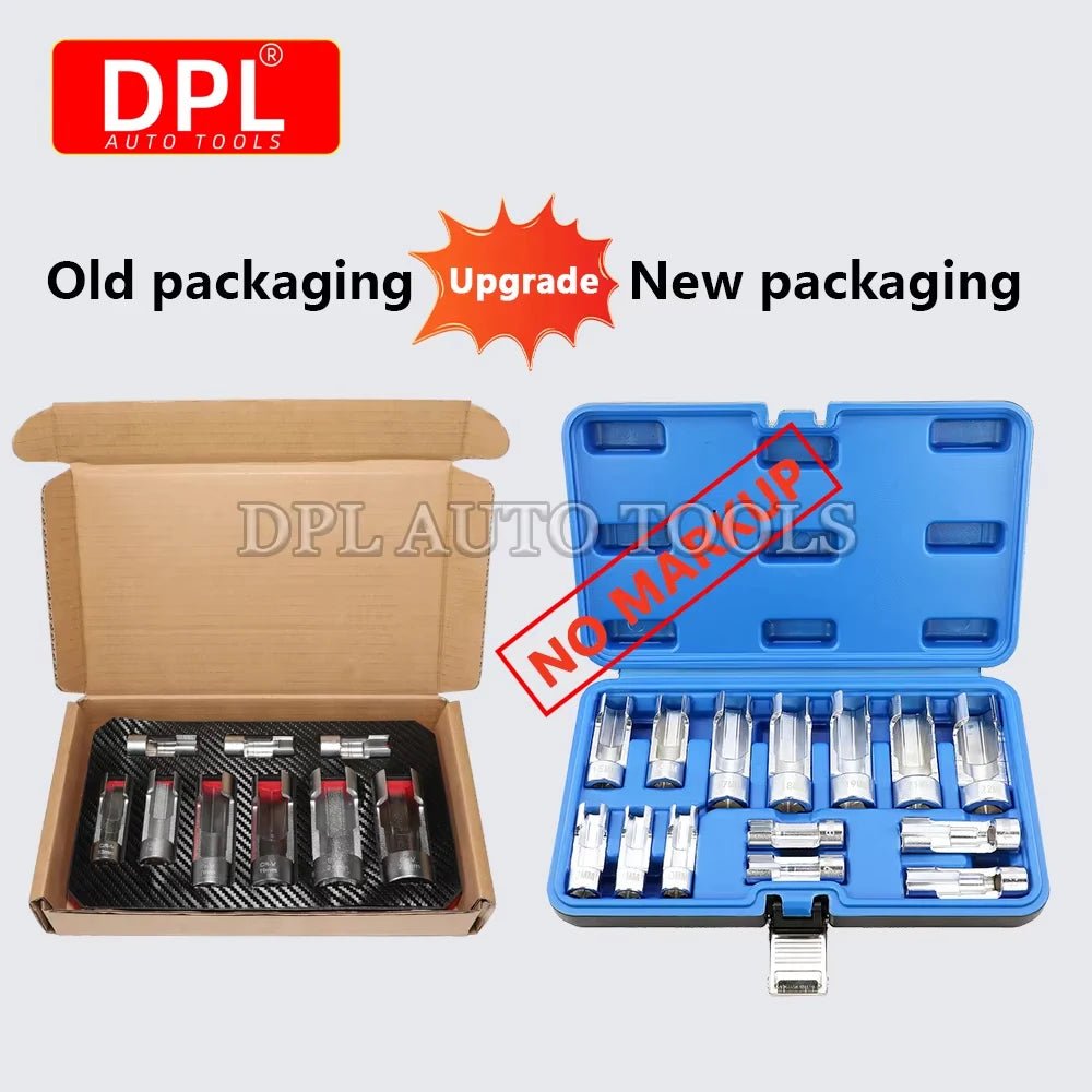 🚗🔧 Set 14Pcs Clé à Douille Tuyau Carburant – Outils de Réparation de Voiture, Extraction Tuyau Huile 3/8" 1/2" - GoDiscount