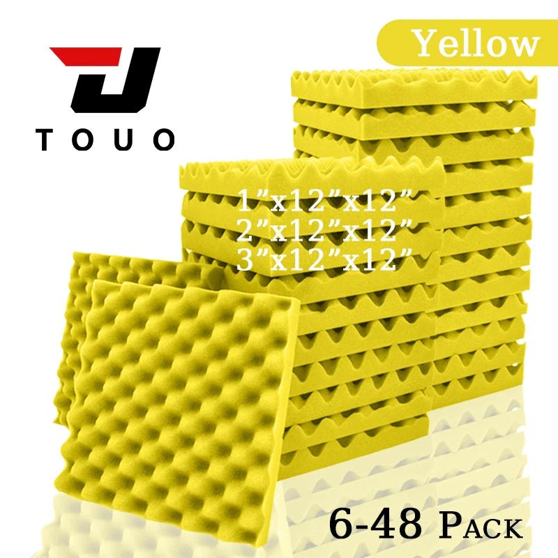 Panneaux Mousse Acoustique Haute Densité – Isolation Phonique Mur & Plafond |(6 à 48 pièces) - GoDiscount