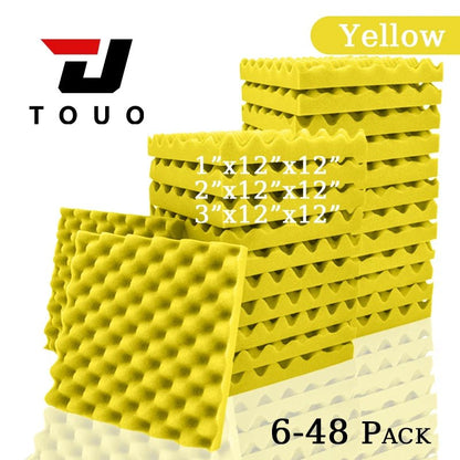 Panneaux Mousse Acoustique Haute Densité – Isolation Phonique Mur & Plafond |(6 à 48 pièces) - GoDiscount