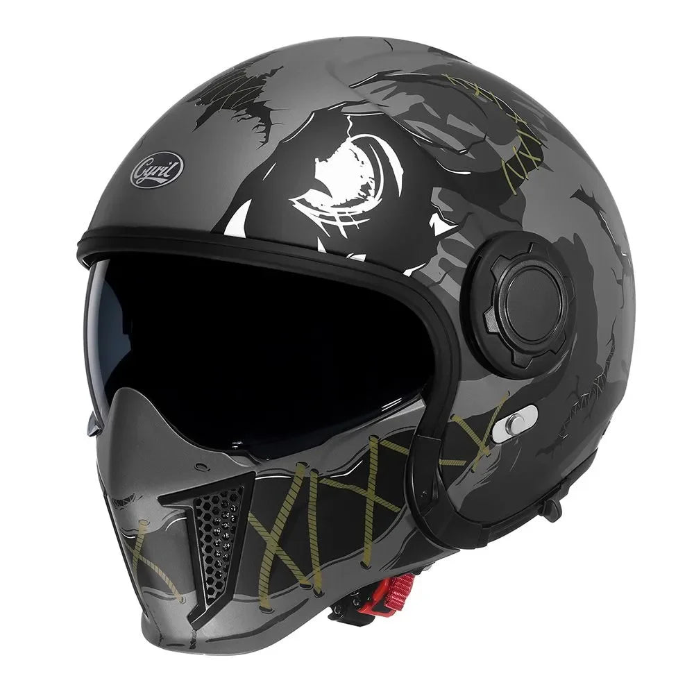 🏍️💥 Casque Moto CYRIL – Full Face & Open Face, Homologué ECE DOT, Casque Modular avec Double Visor - GoDiscount