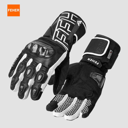 🏍️❄️ Gants Moto Hiver – Cuir Dermal, Protection Carbone | Gants Étanches & Coupe - vent pour Riders - GoDiscount