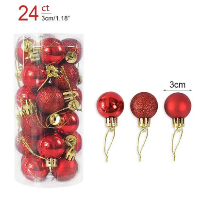 1box Christmas Balls Christmas Tree Ornaments Ball Xmas Hanging Tree Pendants Home Party Decor 2026 New Year Gift Noel Navidad - GoDiscount