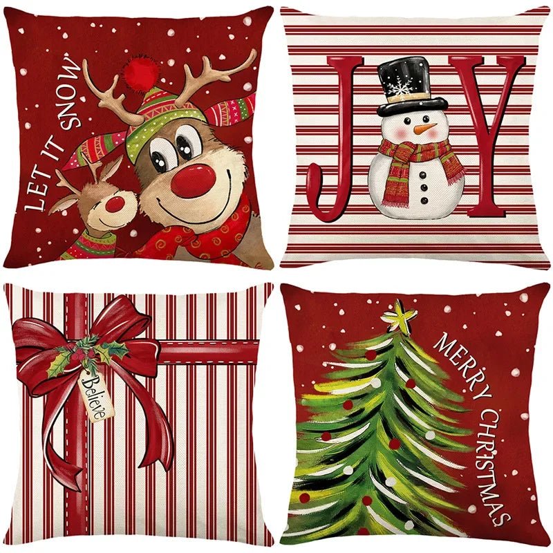 45cm Christmas Decorations Christmas Cushion Cover Pillowcase 2024 for Home Ornament Xmas New Year Christmas Decor 2025 home - GoDiscount