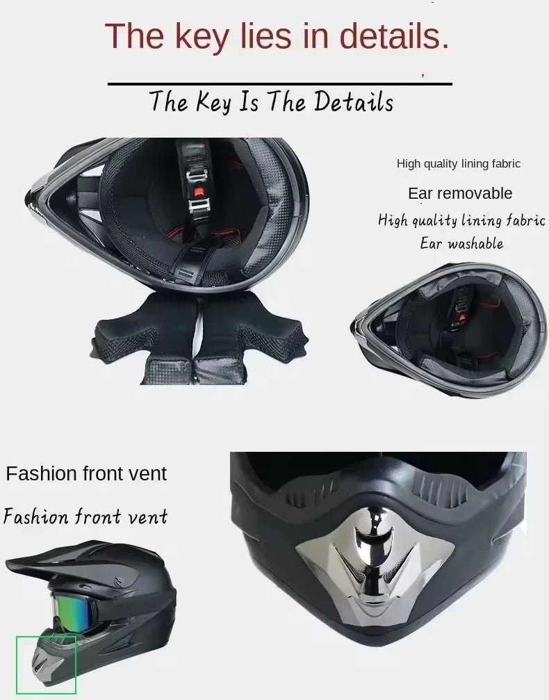 🏍️🎉 Casque Moto Enfant – Casco Moto Off - Road DOT | Protection Sécurisée pour Jeunes & Ados - GoDiscount