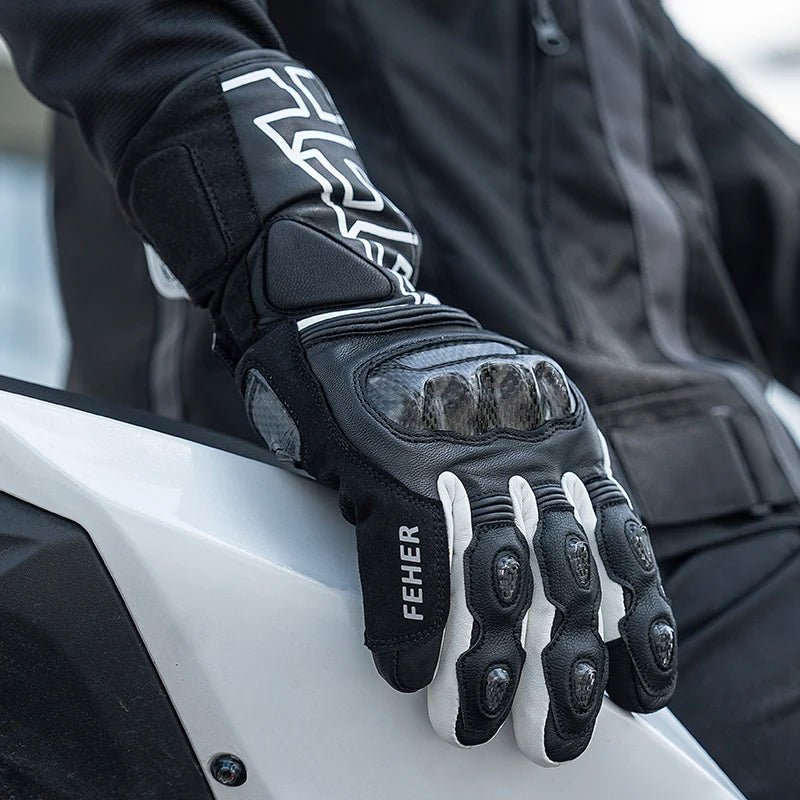 🏍️❄️ Gants Moto Hiver – Cuir Dermal, Protection Carbone | Gants Étanches & Coupe - vent pour Riders - GoDiscount